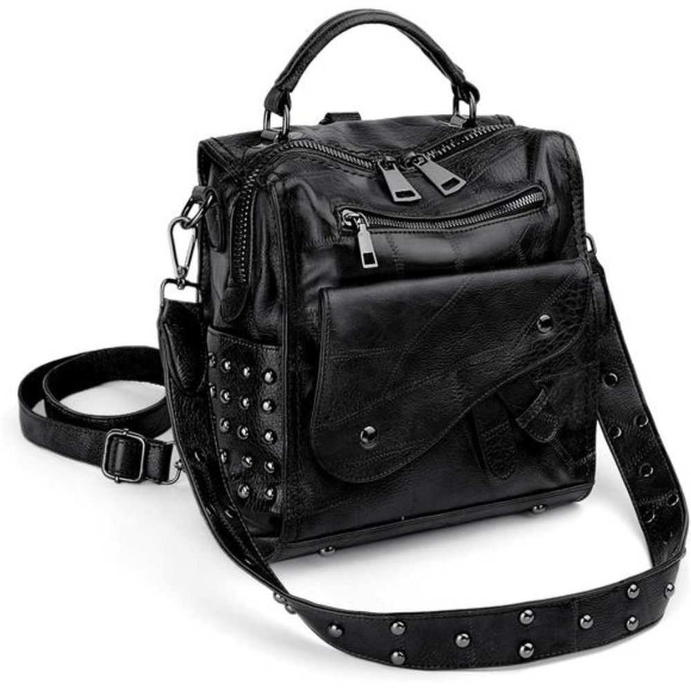 NEW Leather Backpack Purse Handbag